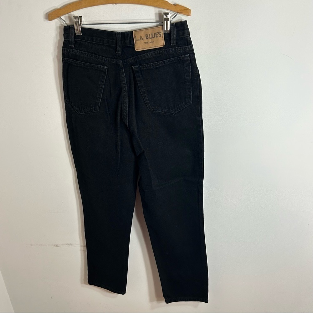 LA Blues High Rise Black Denim Jeans Sz 10P Petite Mom